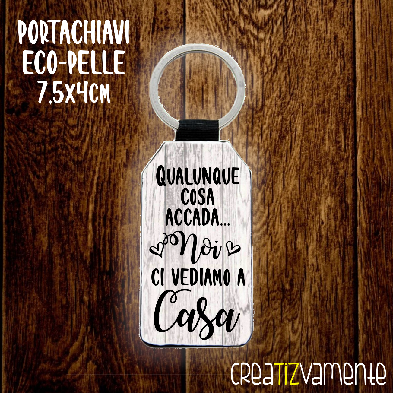 Portachiavi eco-pelle “Casa” – Regali Personalizzati