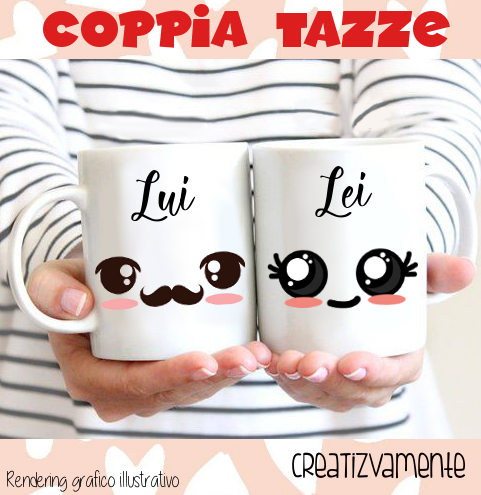 COPPIA TAZZE Lui Lei Kawaii