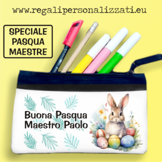 Astuccio / pochette Maestro Pasqua - coniglio con uova