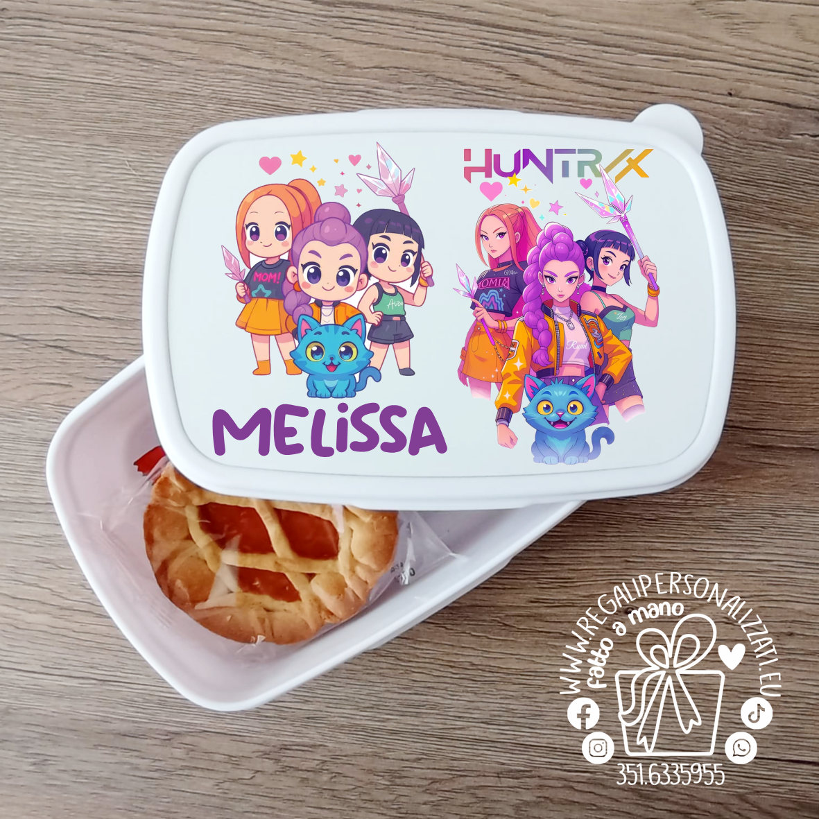 SET MERENDA Huntrix Kpop - Borraccia, Tovaglietta, Porta merenda - immagine 2