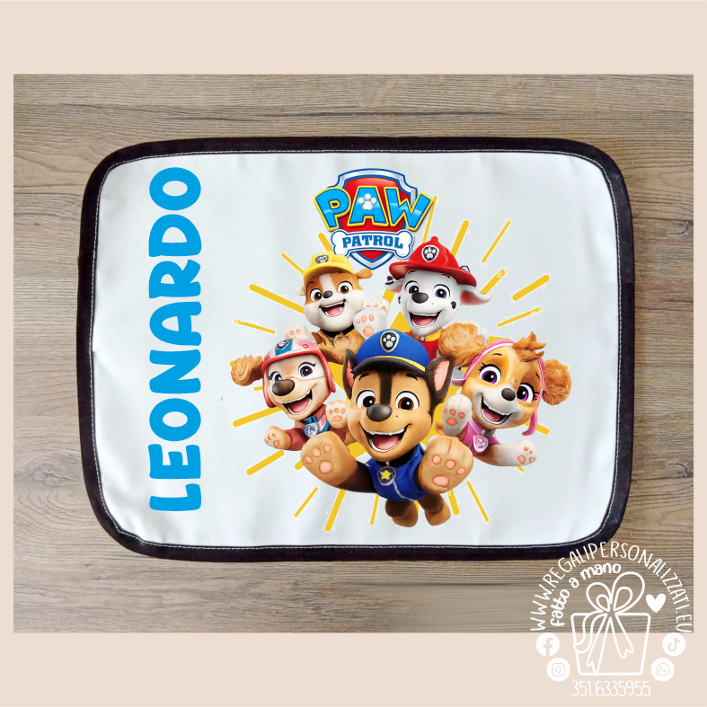 SET MERENDA Paw Patrol Boy - Borraccia, Tovaglietta, Porta merenda - immagine 4