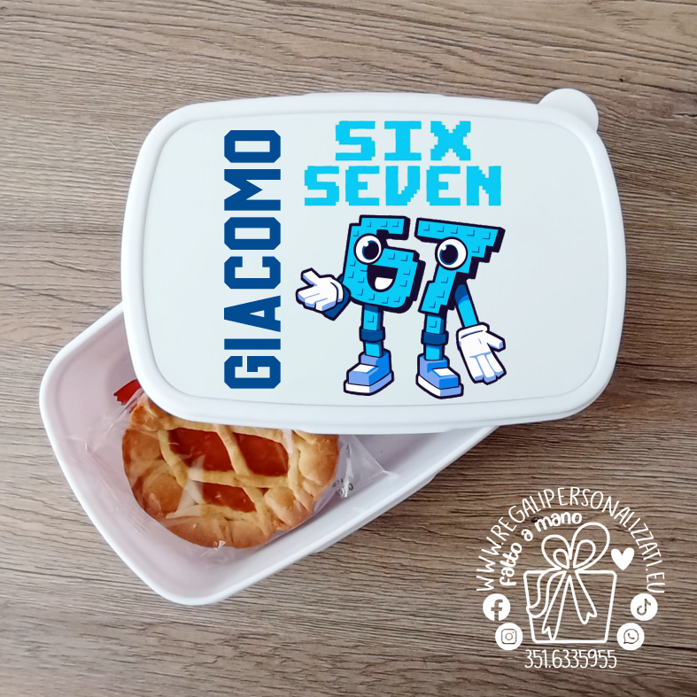 SET MERENDA SIX SEVEN blu- Borraccia, Tovaglietta, Porta merenda - immagine 2