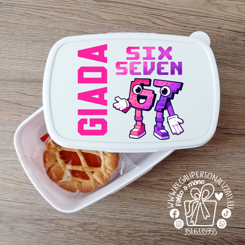 SET MERENDA SIX SEVEN rosa - Borraccia, Tovaglietta, Porta merenda - immagine 3
