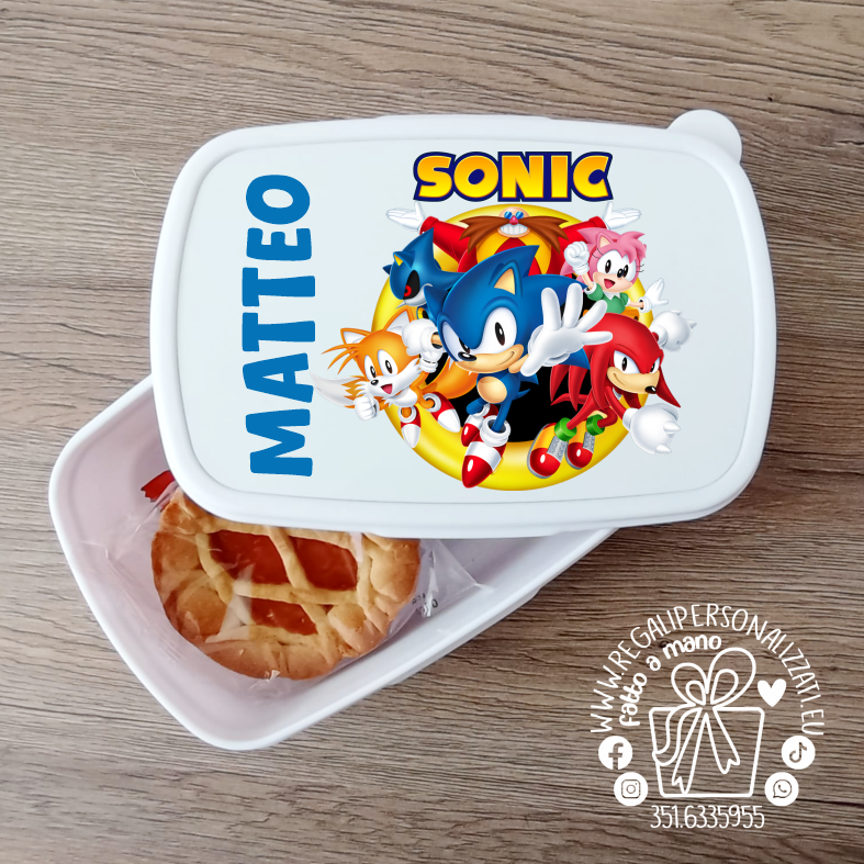 SET MERENDA SONIC & friends - Borraccia, Tovaglietta, Porta merenda - immagine 3