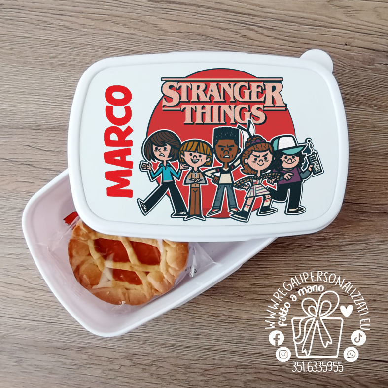 SET MERENDA Stranger Things - Borraccia, Tovaglietta, Porta merenda - immagine 3