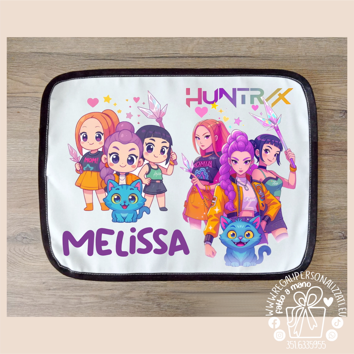 SET MERENDA Huntrix Kpop - Borraccia, Tovaglietta, Porta merenda - immagine 3