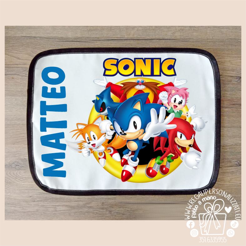 SET MERENDA SONIC & friends - Borraccia, Tovaglietta, Porta merenda - immagine 2