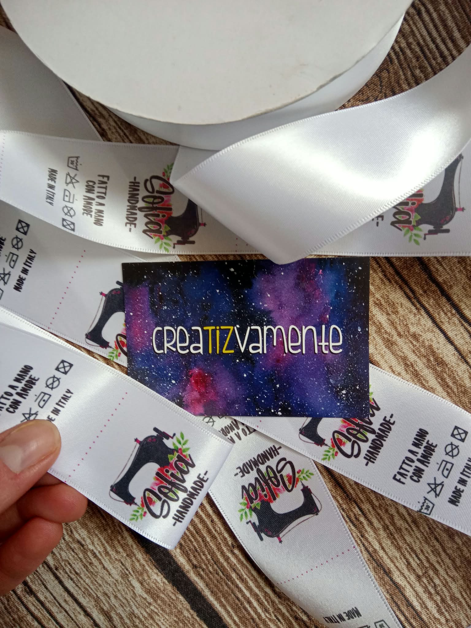 Etichette Raso personalizzate - h. 2,5 cm - immagine 4