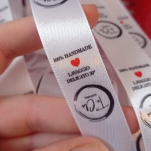 Etichette Raso personalizzate - h. 2,5 cm