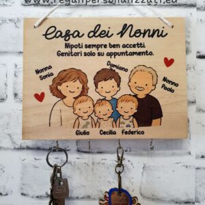 Appendichiavi legno - Nonni cartoon