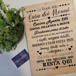Quadro Legno "A casa dei nonni"