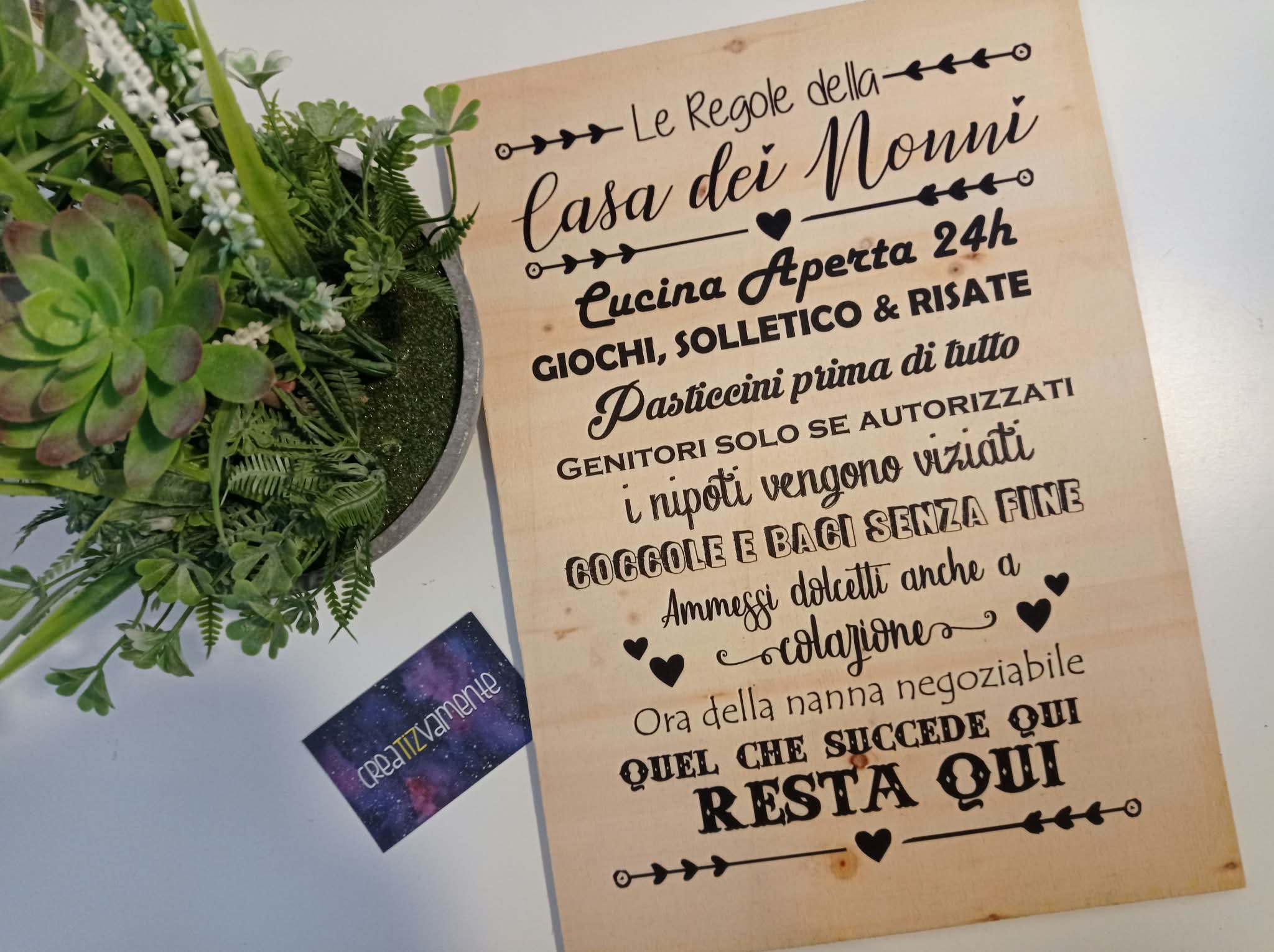 Quadro Legno "A casa dei nonni"