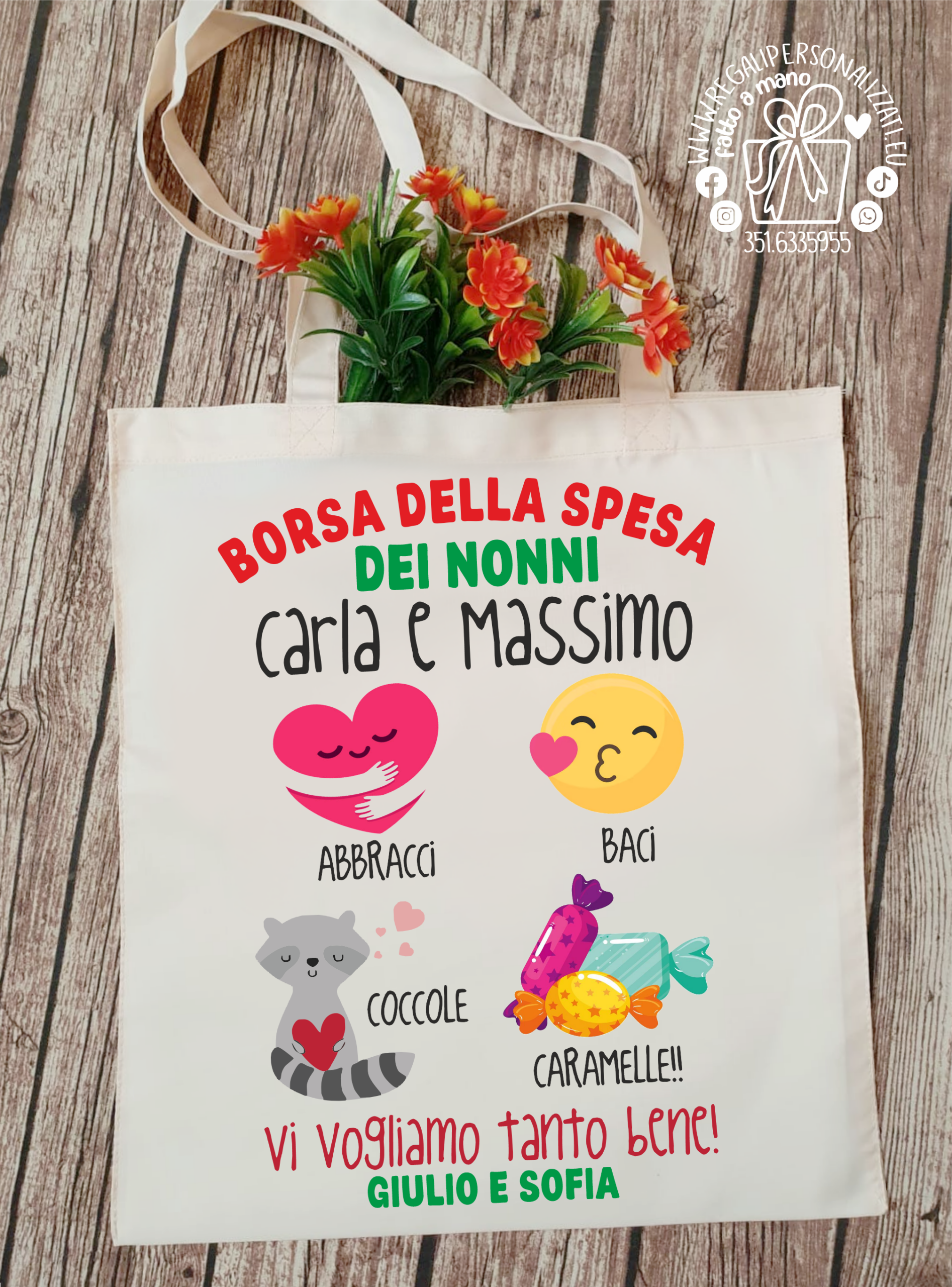 Borsa Shopper Nonni - caramelle