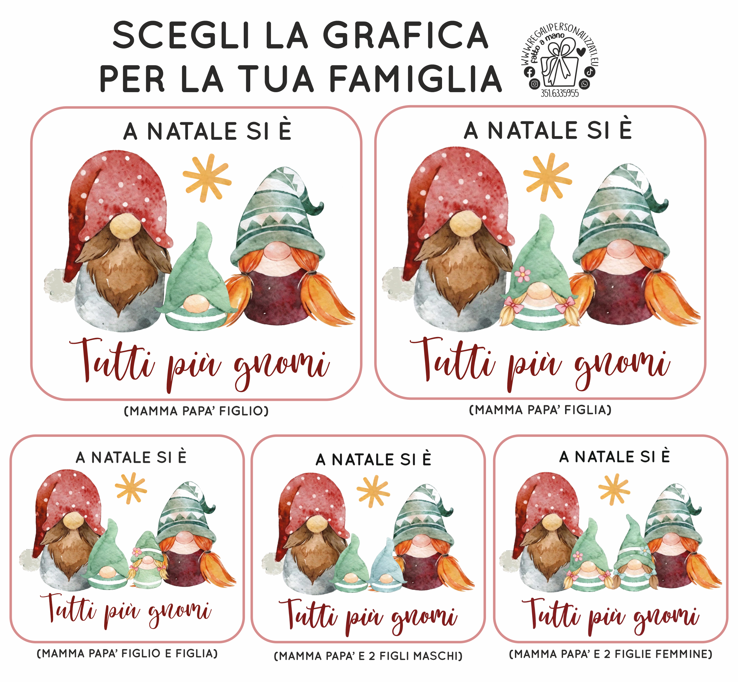 T-shirt abbinate - a Natale si è tutti più gnomi - immagine 4