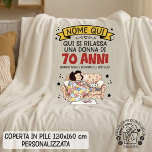 COPERTA PILE - Compleanno Qui si rilassa... Mafalda