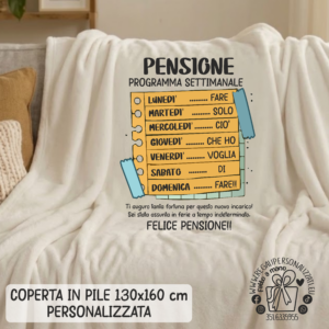 COPERTA PILE - PENSIONE programma settimanale