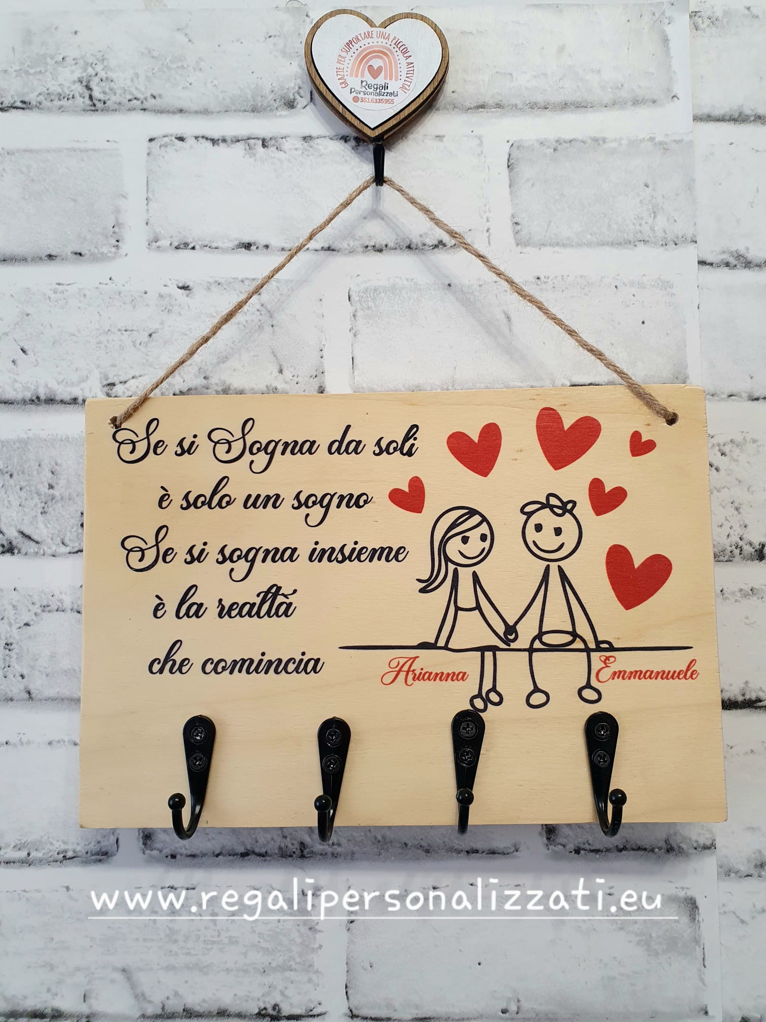 Appendichiavi legno - Sognare insieme