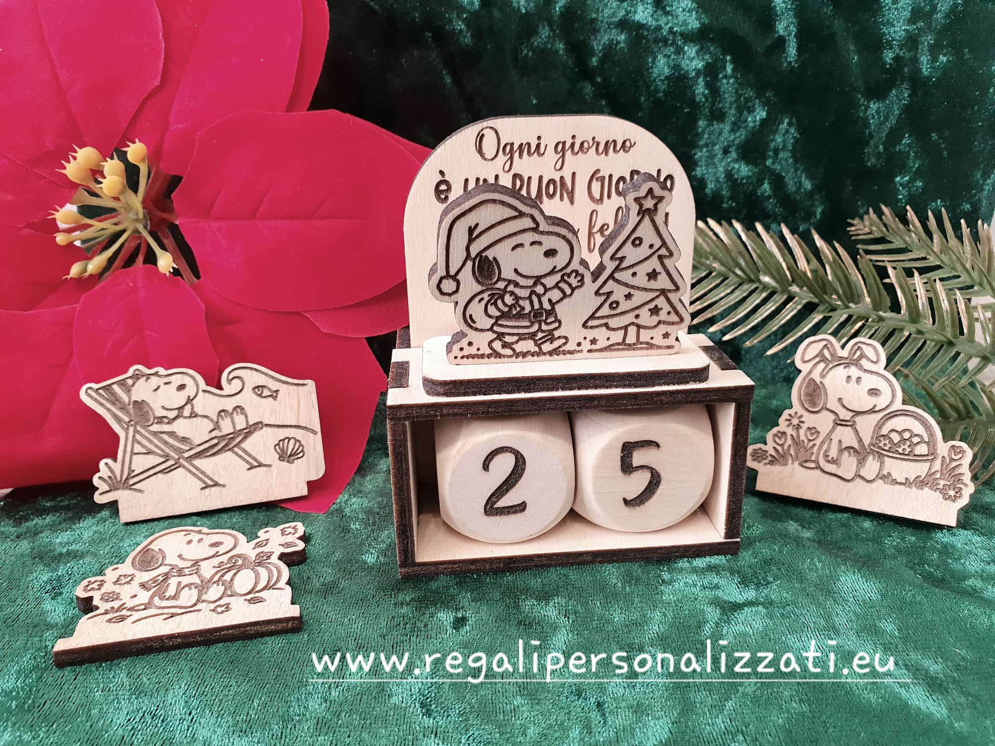 Calendario perpetuo con dadi - Snoopy - immagine 3