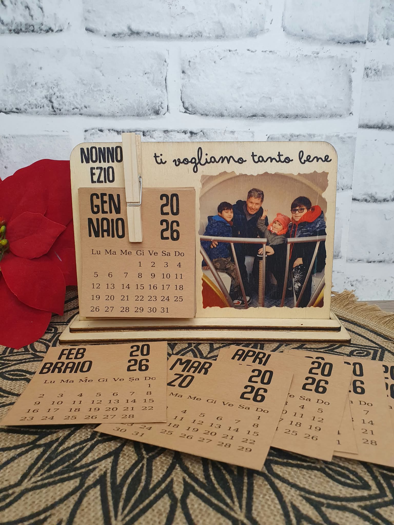 Calendario da tavolo personalizzato con foto