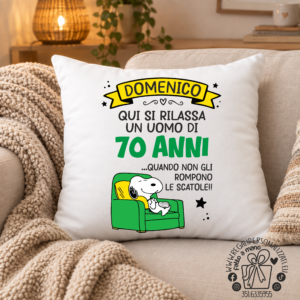 CUSCINO - Compleanno qui si rilassa... Snoopy