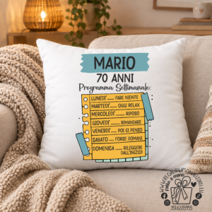 CUSCINO - Compleanno programma settimanale