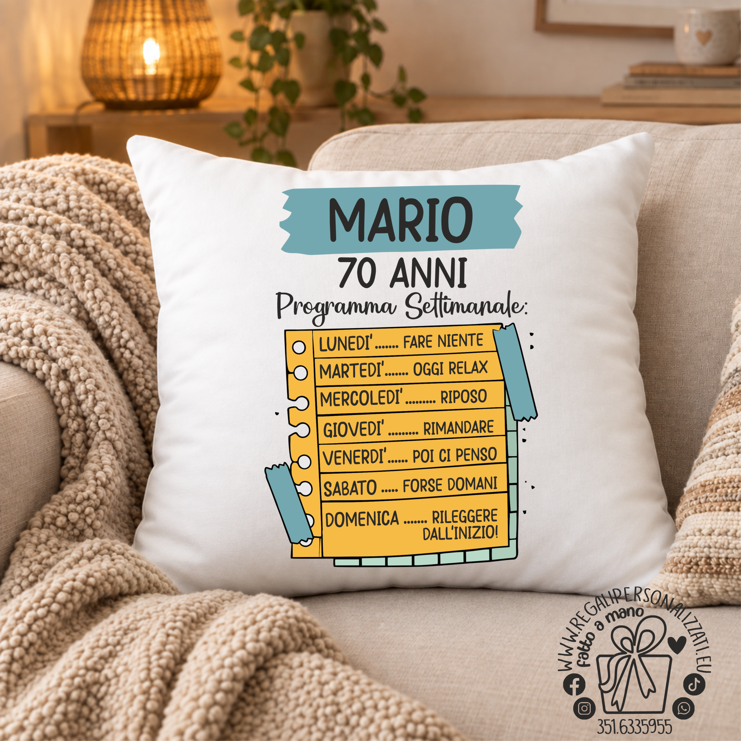 CUSCINO - Compleanno programma settimanale