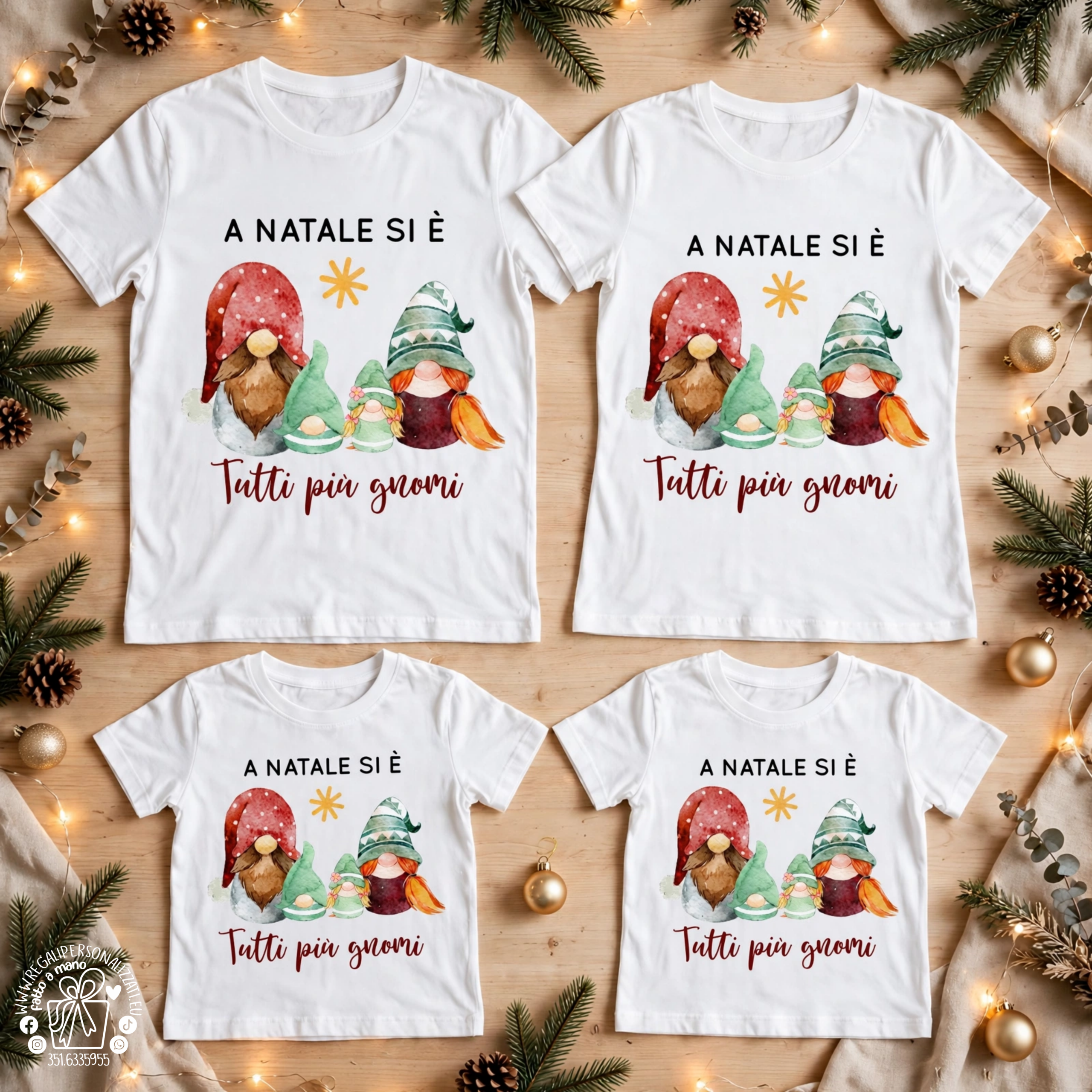T-shirt abbinate - a Natale si è tutti più gnomi - immagine 2