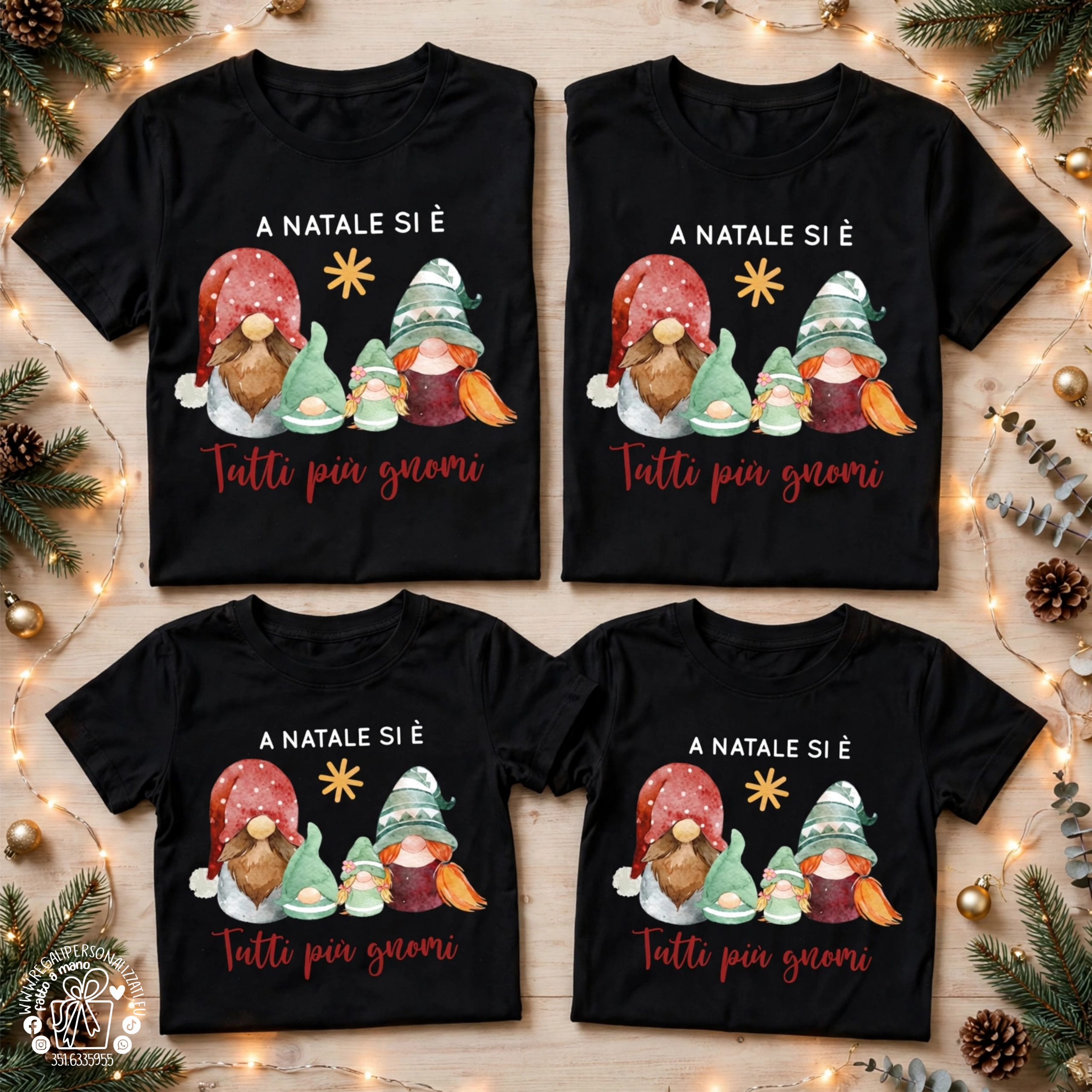 T-shirt abbinate - a Natale si è tutti più gnomi - immagine 3