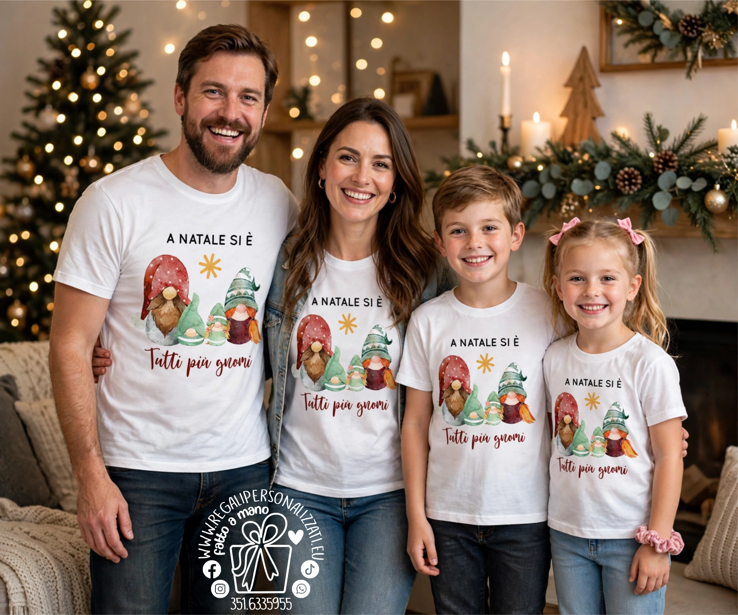 T-shirt abbinate - a Natale si è tutti più gnomi