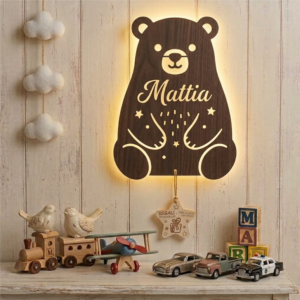 Lampada Orsetto personalizzata con nome – Maschietto o Femminuccia