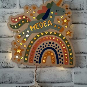 Lampada Unicorno (con stampa)