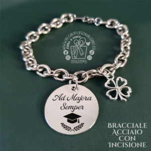 Bracciale acciaio tondo - Laurea