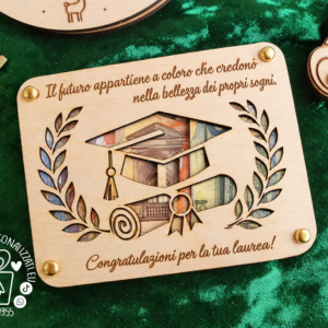 Portasoldi in legno - Laurea
