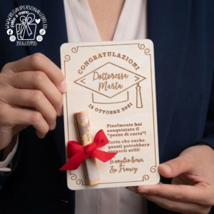Targhetta Laurea portasoldi