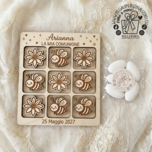 Bomboniere con gioco Tris personalizzato (10-20-30-50 pz.)